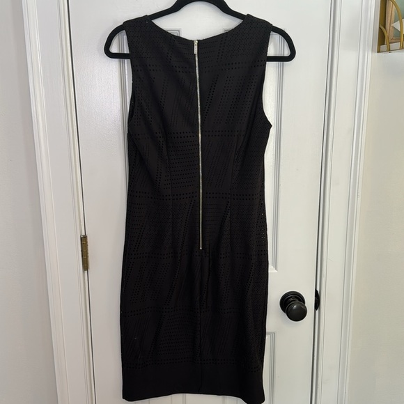 Calvin Klein Black Sheath Dress for Cocktail Night Out Sleeveless Crew Neck - Picture 2 of 7